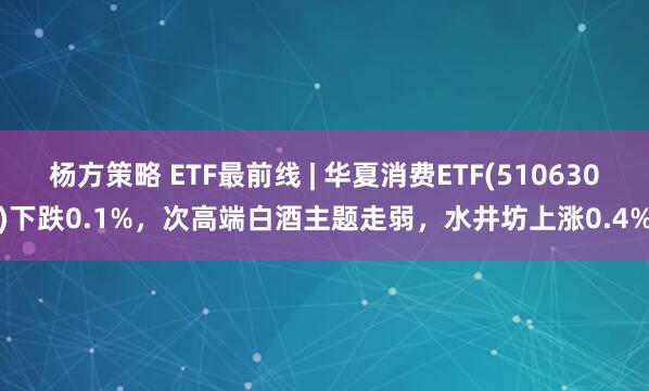 杨方策略 ETF最前线 | 华夏消费ETF(510630)下跌0.1%，次高端白酒主题走弱，水井坊上涨0.4%
