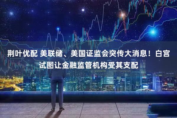 荆叶优配 美联储、美国证监会突传大消息！白宫试图让金融监管机构受其支配